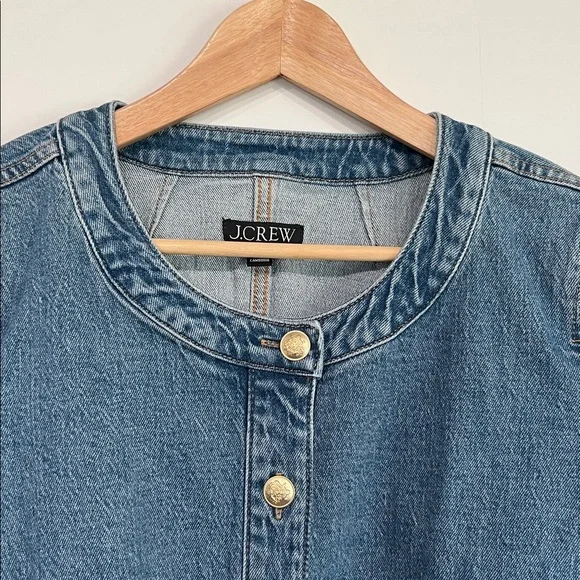 J. Crew Louisa Lady Denim Crop Jacket Size 8 - Picture 4 of 13
